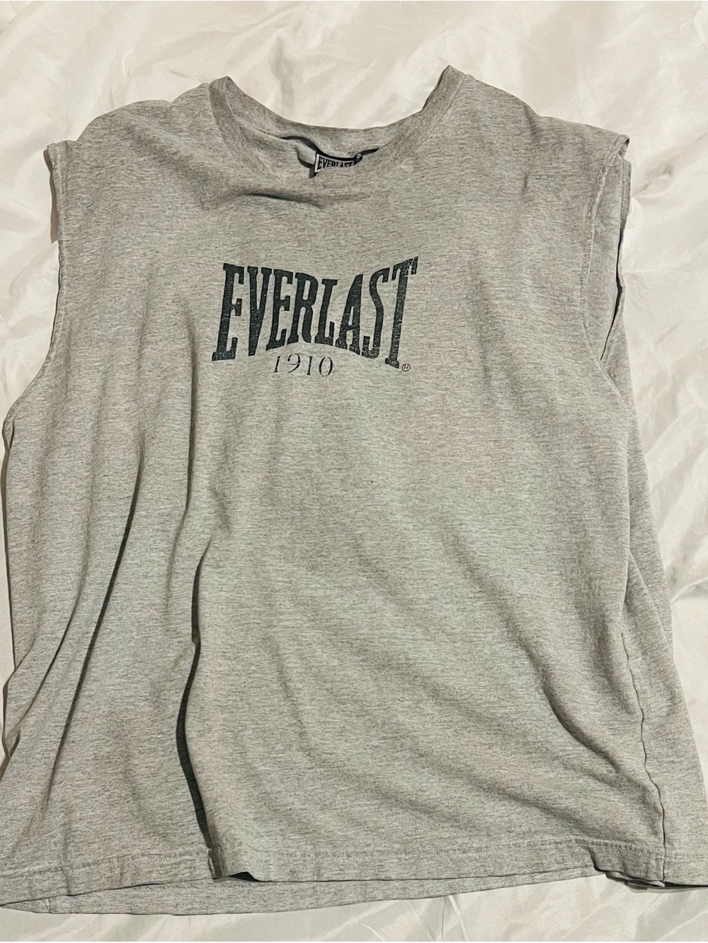 Everlast Light Gray Muscle Tee with Black Logo L